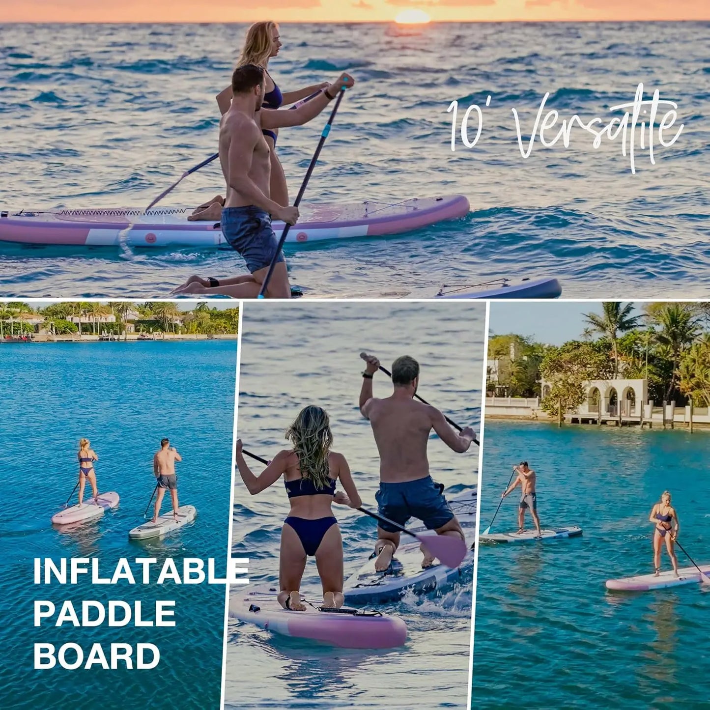 UOSU Inflatable Paddle Board With Stable Wing And Gear