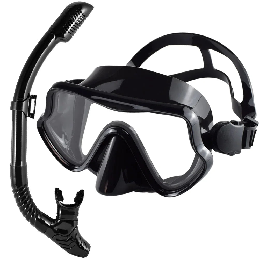 JoyMaySun Scuba Mask Snorkel Set For Adults Panoramic Tempered Glass