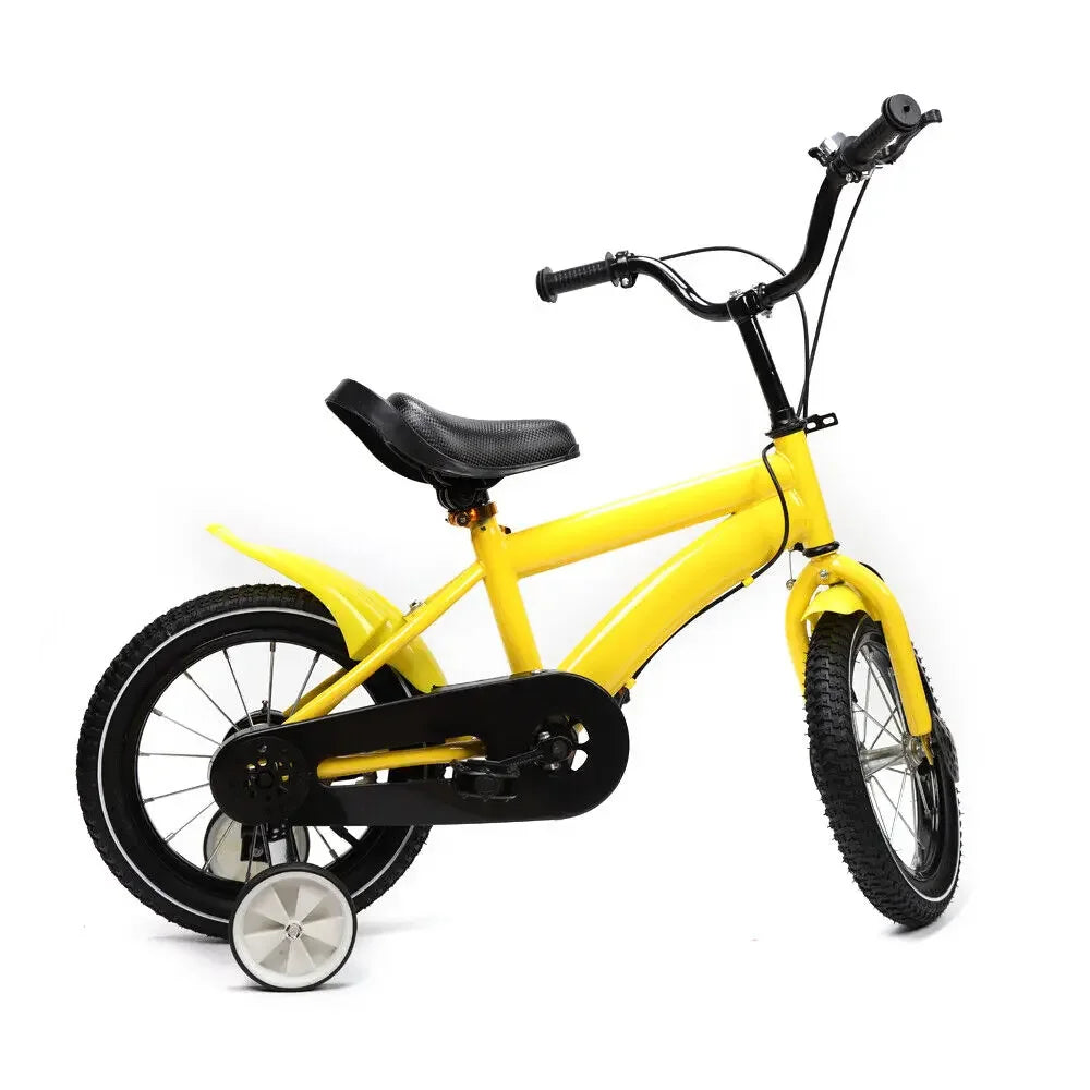 14in Kids Bike with Training Wheels | Boys & Girls Children's Bicycle for Outdoor Riding