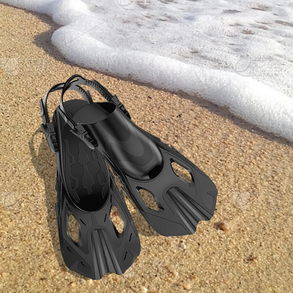 Shunmaii Open Heel Snorkel Fins Non Slip Flippers For Diving
