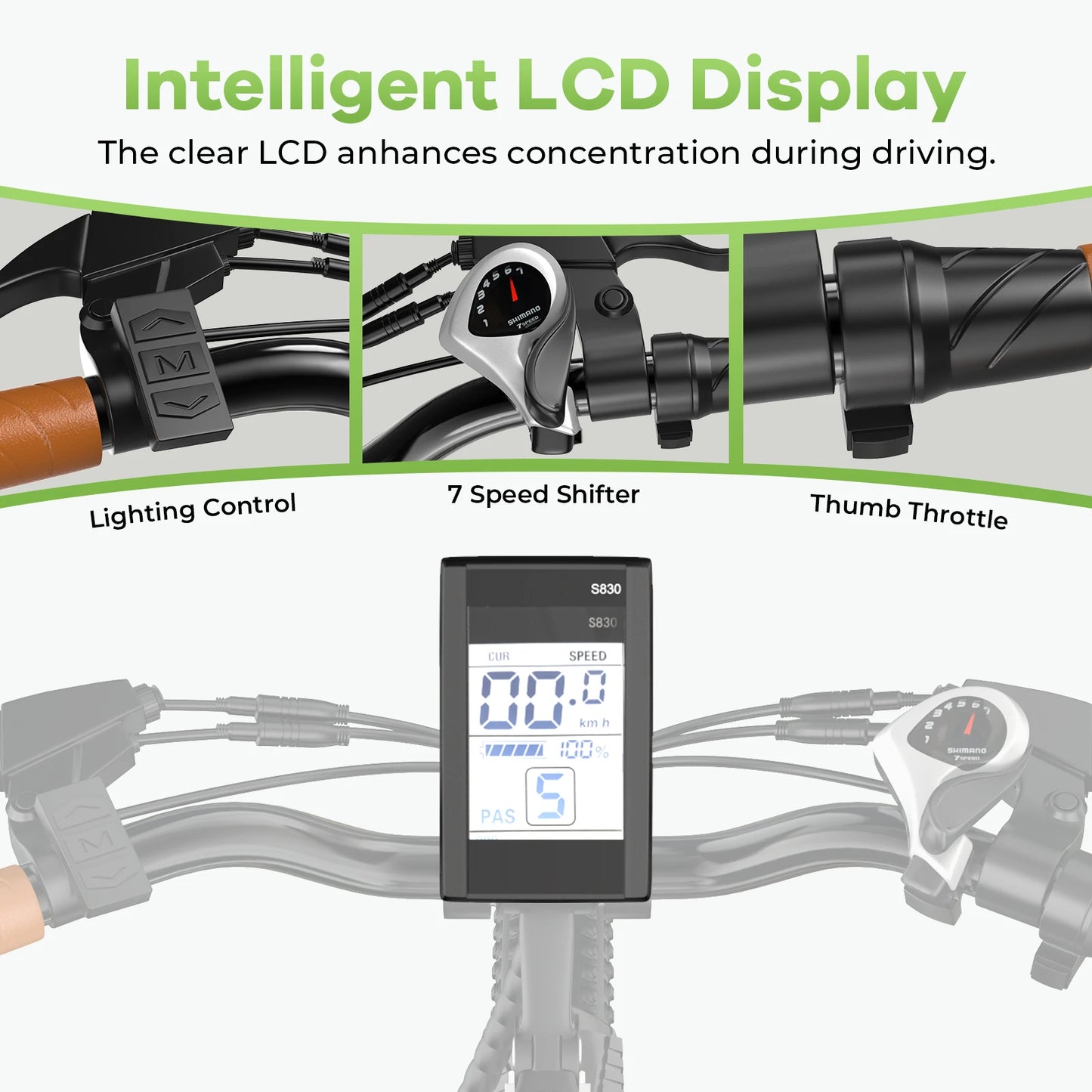 26" Electric E Bike with 7-Speed,1000 Peak Electric Bike for Adults,up 80 Miles Removable Battery Ebike, Adult Electric Bicycles