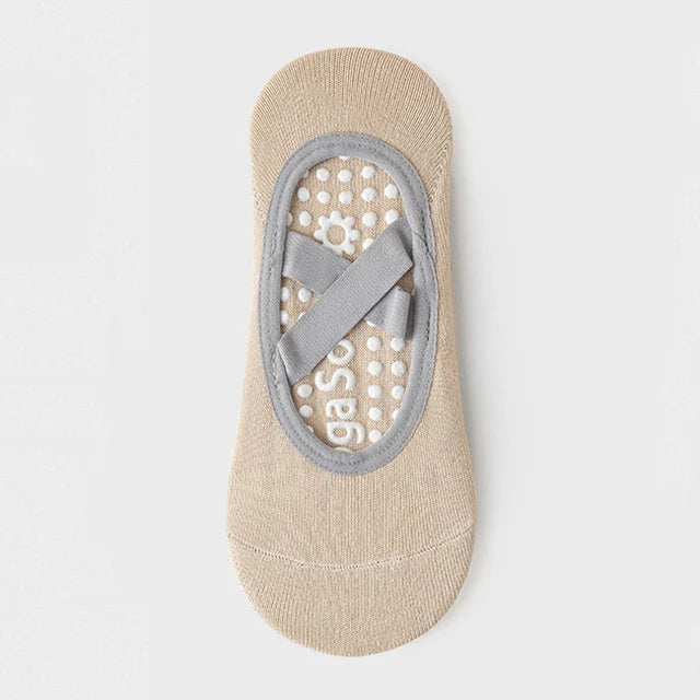 Breathable Towel Bottom Yoga Socks Women Silicone Non Slip Bandage Pilates Sock Ladies Ballet Dance Fitness Cotton Socks