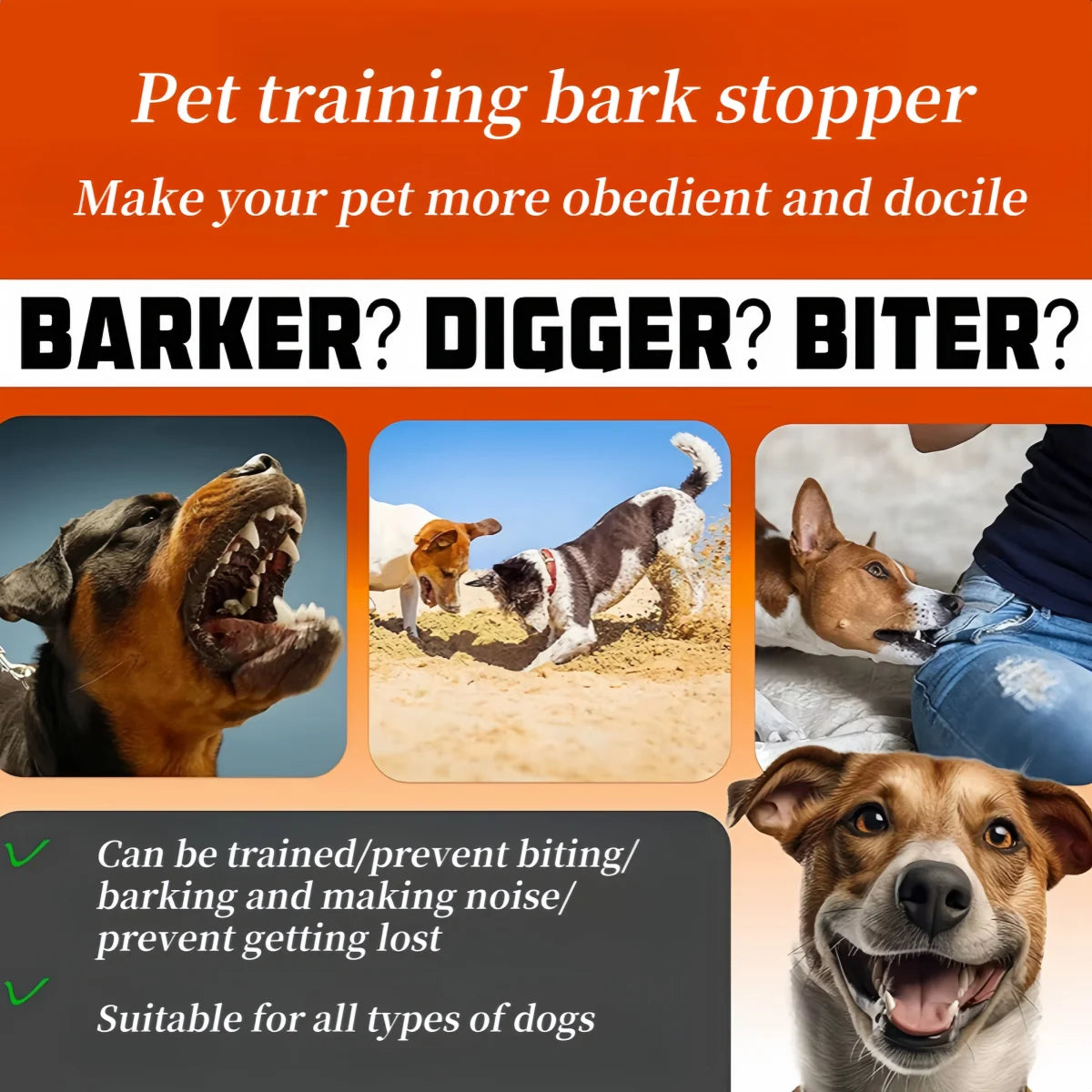 YHLC Anti Barking Dog Collar Rechargeable Smart Training