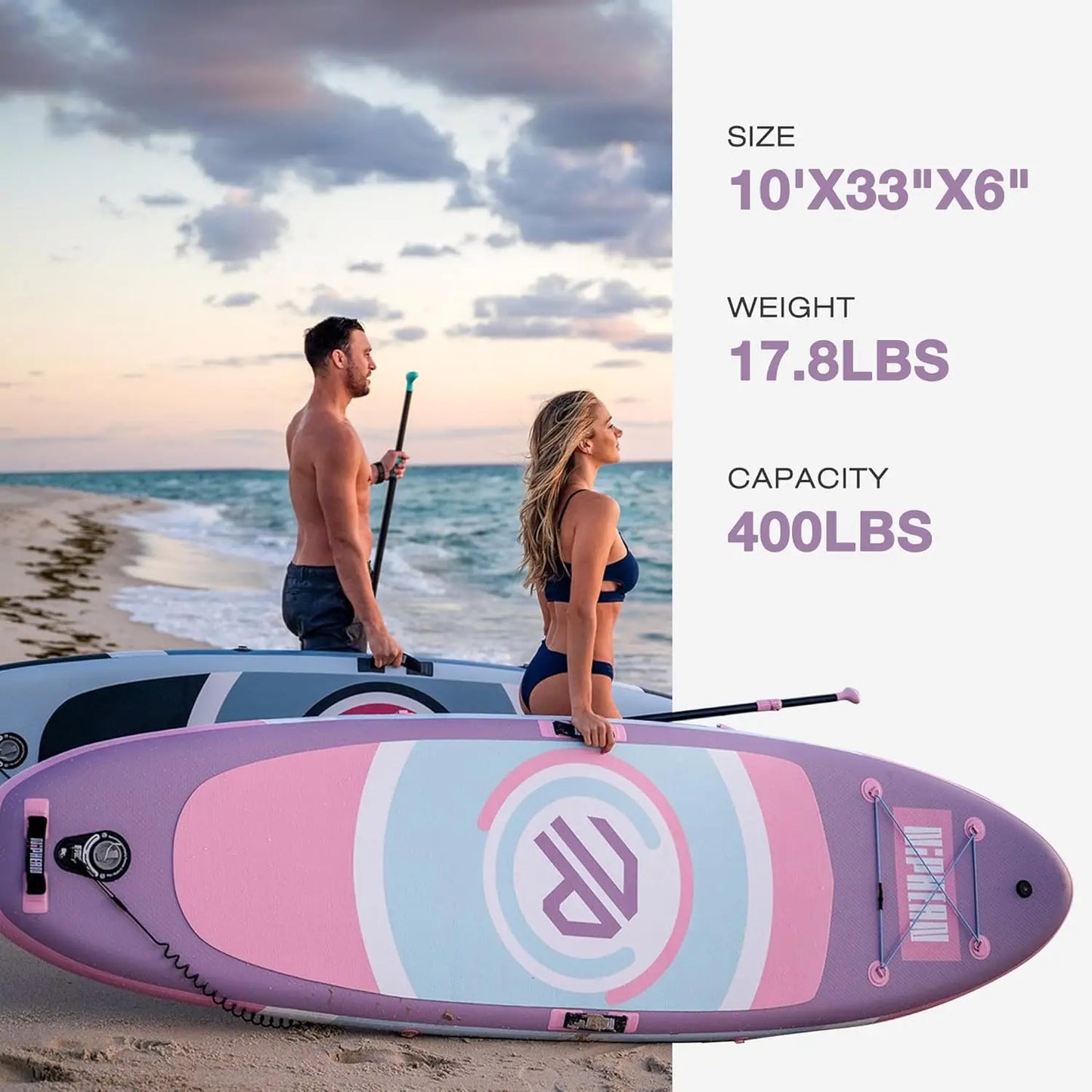 UOSU Inflatable Paddle Board With Stable Wing And Gear