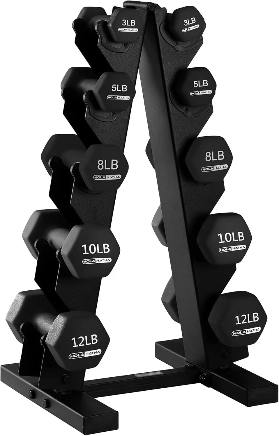Neoprene Dumbbell Set With Rack For Home Weight Training