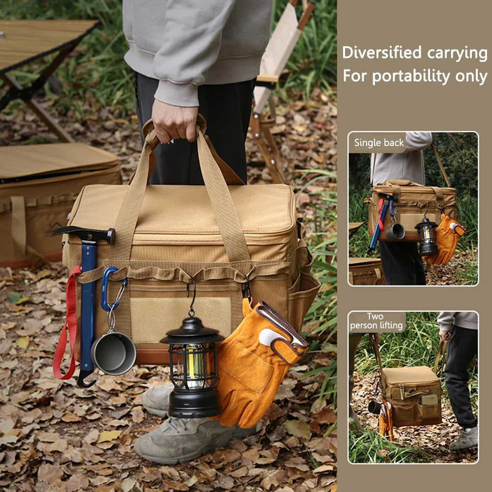 VKTECH Camping Utensil Organizer Collapsible Stove Storage