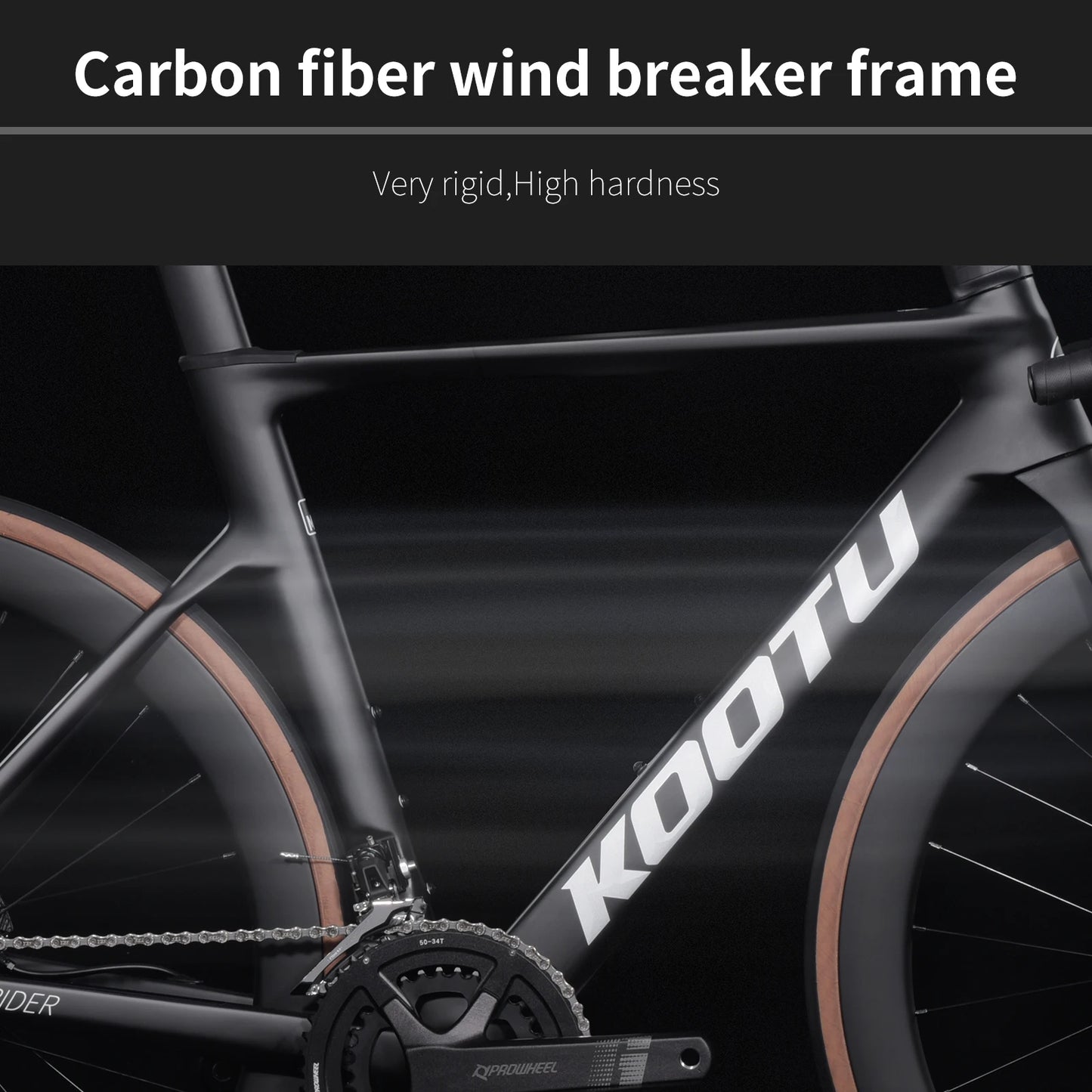 KOOTU Full Carbon Fiber Road Bicycle Pure Oil Disc Brake Ultra-Light With SHIMANO R7120 24-Speed Components Adult Bicycle