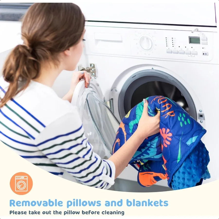 Toddler Nap Mat Extra Large 5529 for 27 Years Cotton Daycare Nap Mats with Removable Minky Blanket and Pillow Boys Sleeping Mat