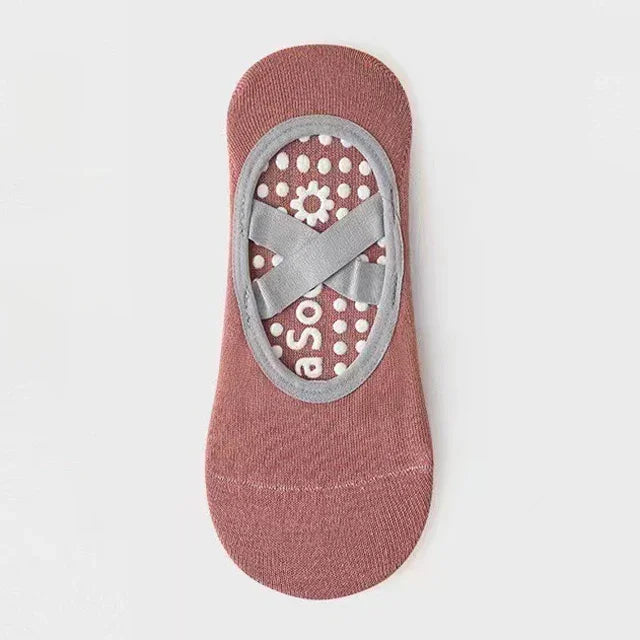 Breathable Towel Bottom Yoga Socks Women Silicone Non Slip Bandage Pilates Sock Ladies Ballet Dance Fitness Cotton Socks