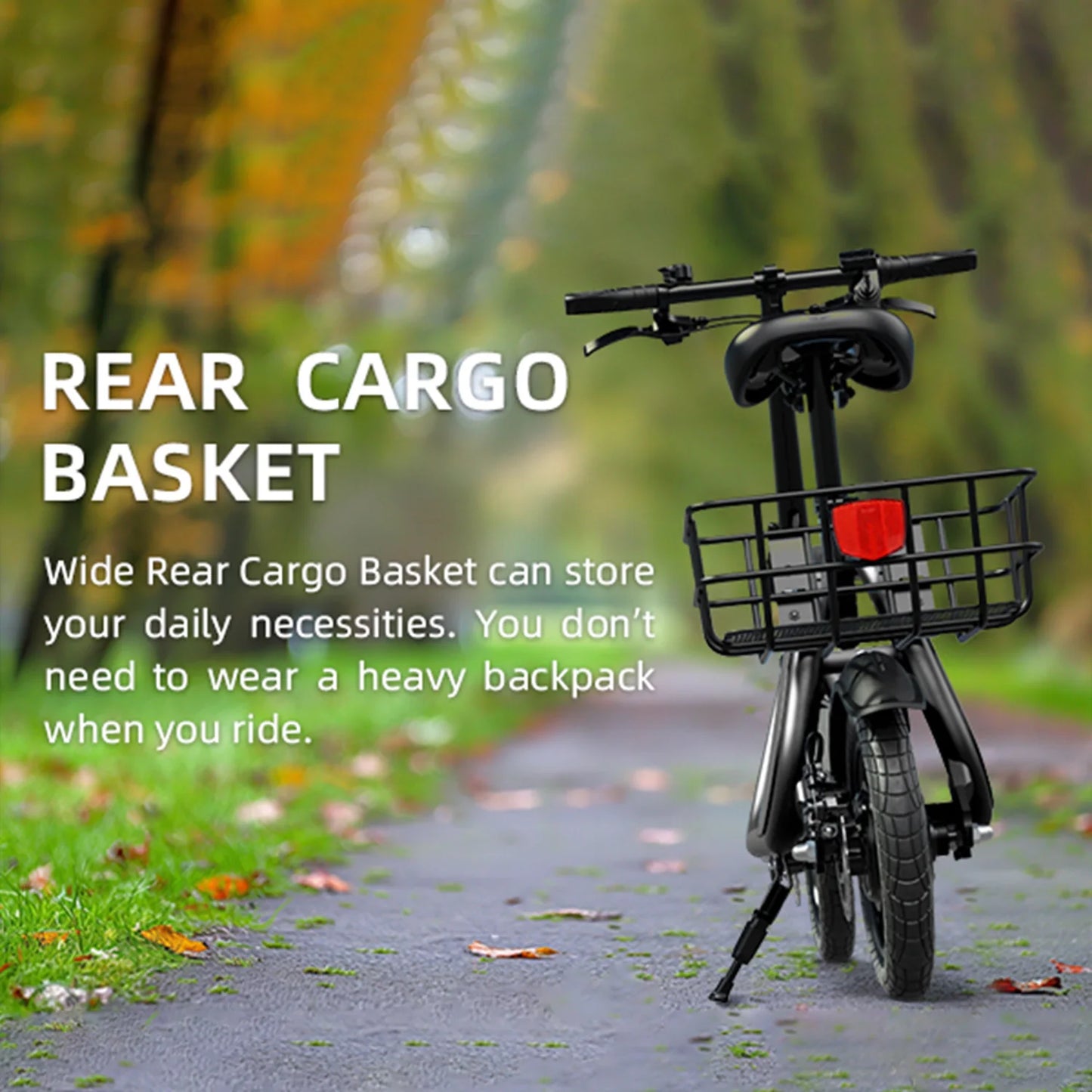Hezzo 450W Electric Scooter With Seat And Basket For Pets