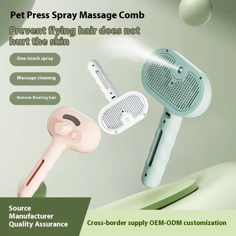 Hign Concerned Pet Steam Brush Grooming Comb For Cats Dogs