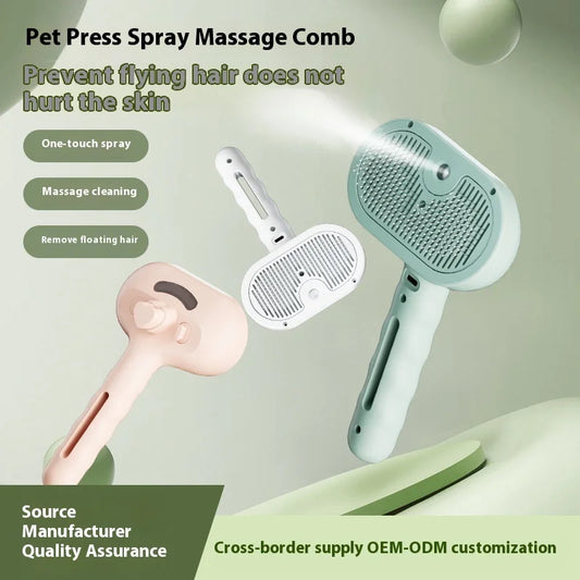Hign Concerned Pet Steam Brush Grooming Comb For Cats Dogs