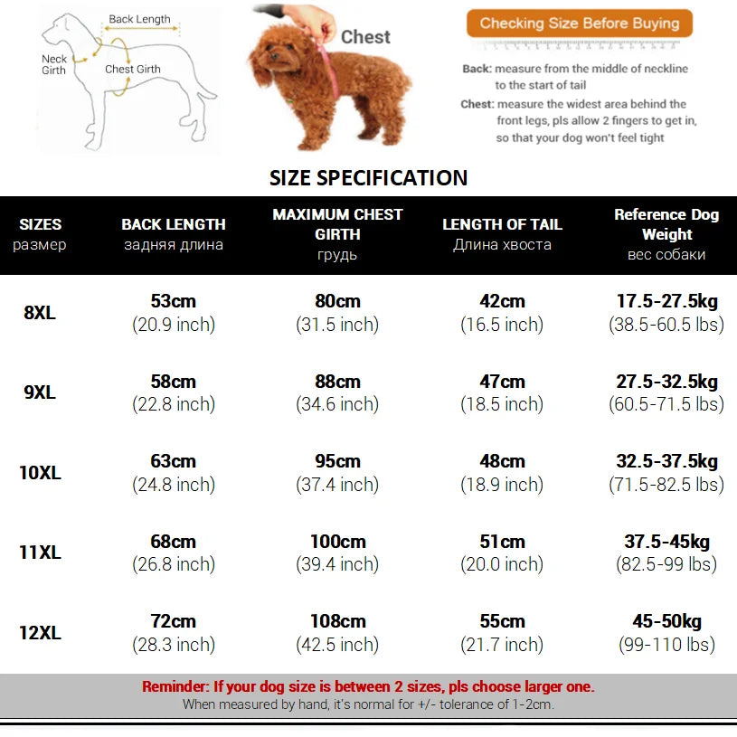 Glorious Kek Dog Raincoat Hooded Waterproof Jacket