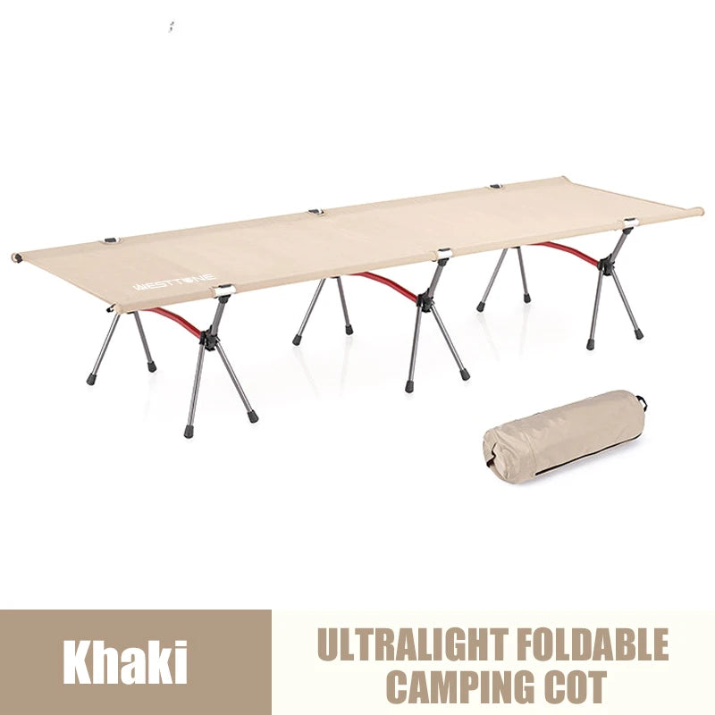 West Tune Camping Cot Ultralight Folding Bed For Outdoors