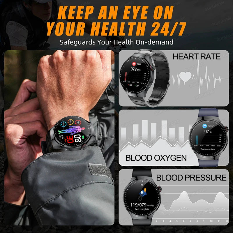 Smartwatch With Blood Oxygen ECG PPG Temperature Bluetooth