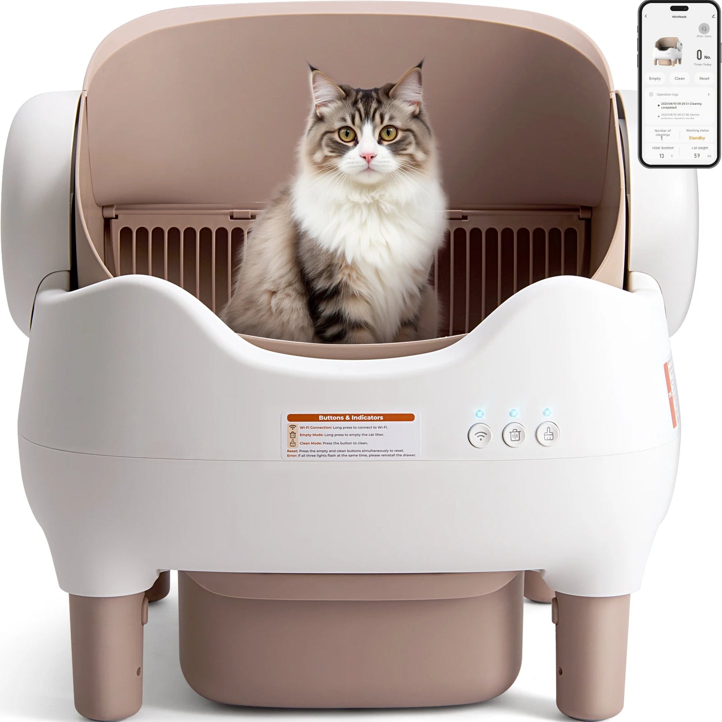 Lunapurr Self Cleaning Cat Litter Box With App Control
