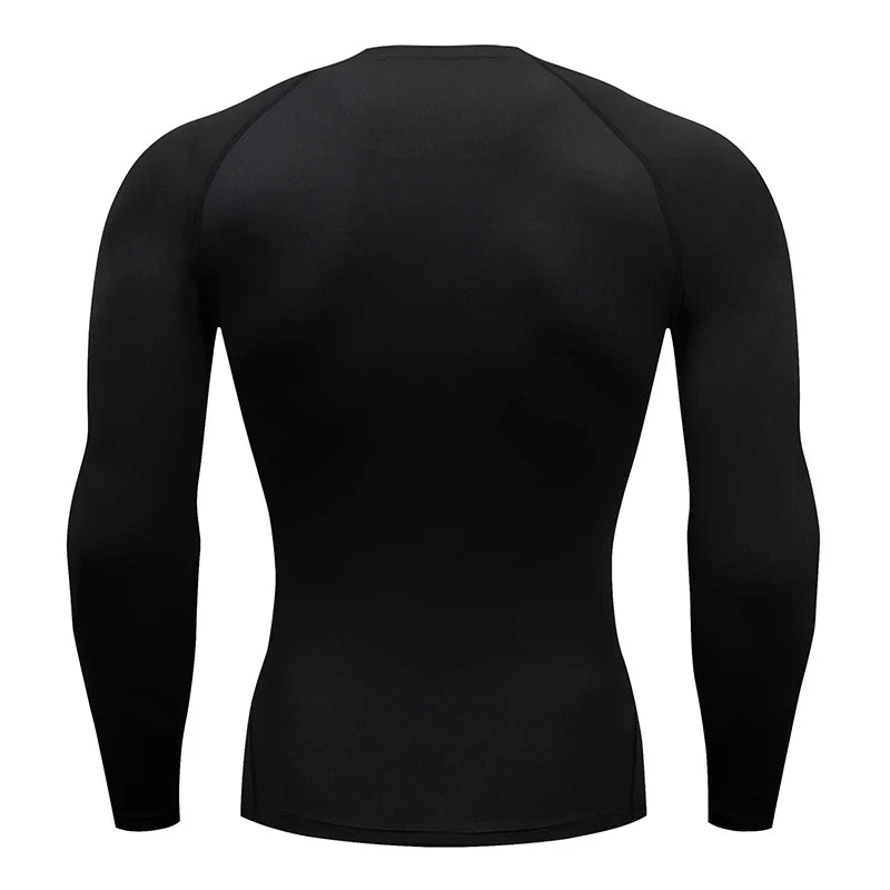 Mens Long Sleeve Spider Fitness Dry Fit T Shirt Compression
