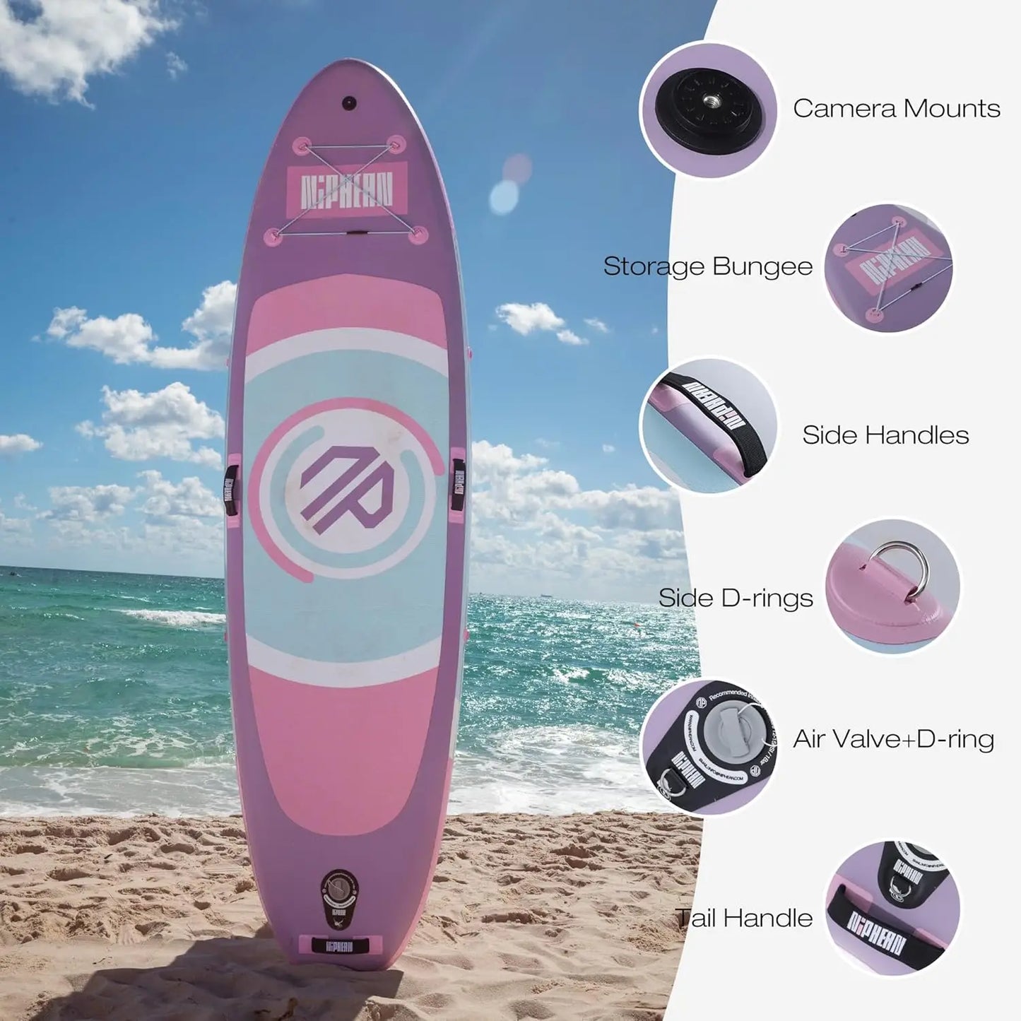 UOSU Inflatable Paddle Board With Stable Wing And Gear