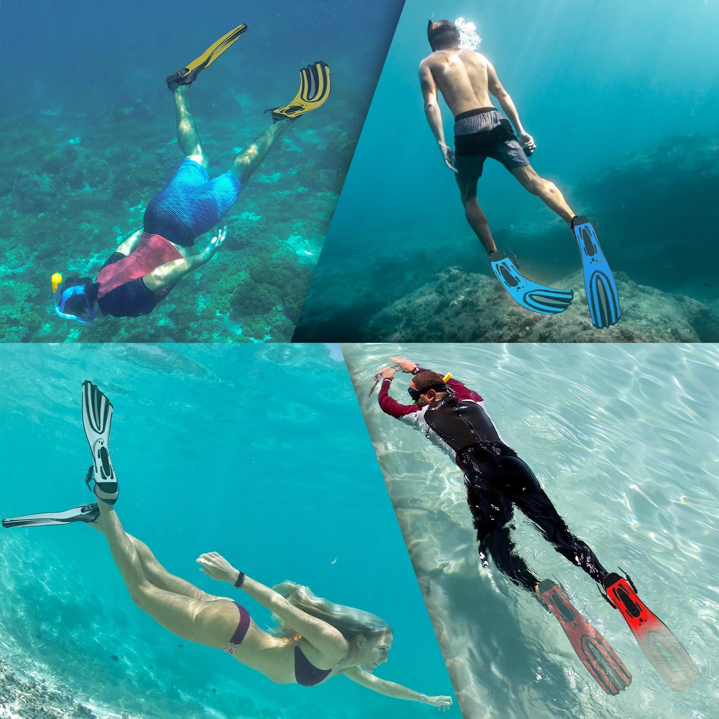 TUDIVING Portable Snorkeling Gear Three-Piece Set For Adults
