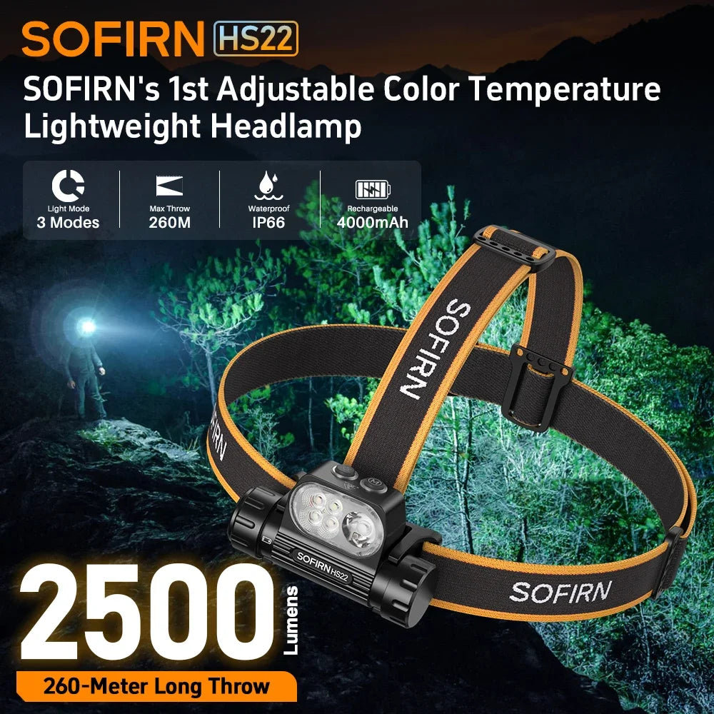Sofirn HS22 Headlamp 2500lm With Adjustable Color Temp