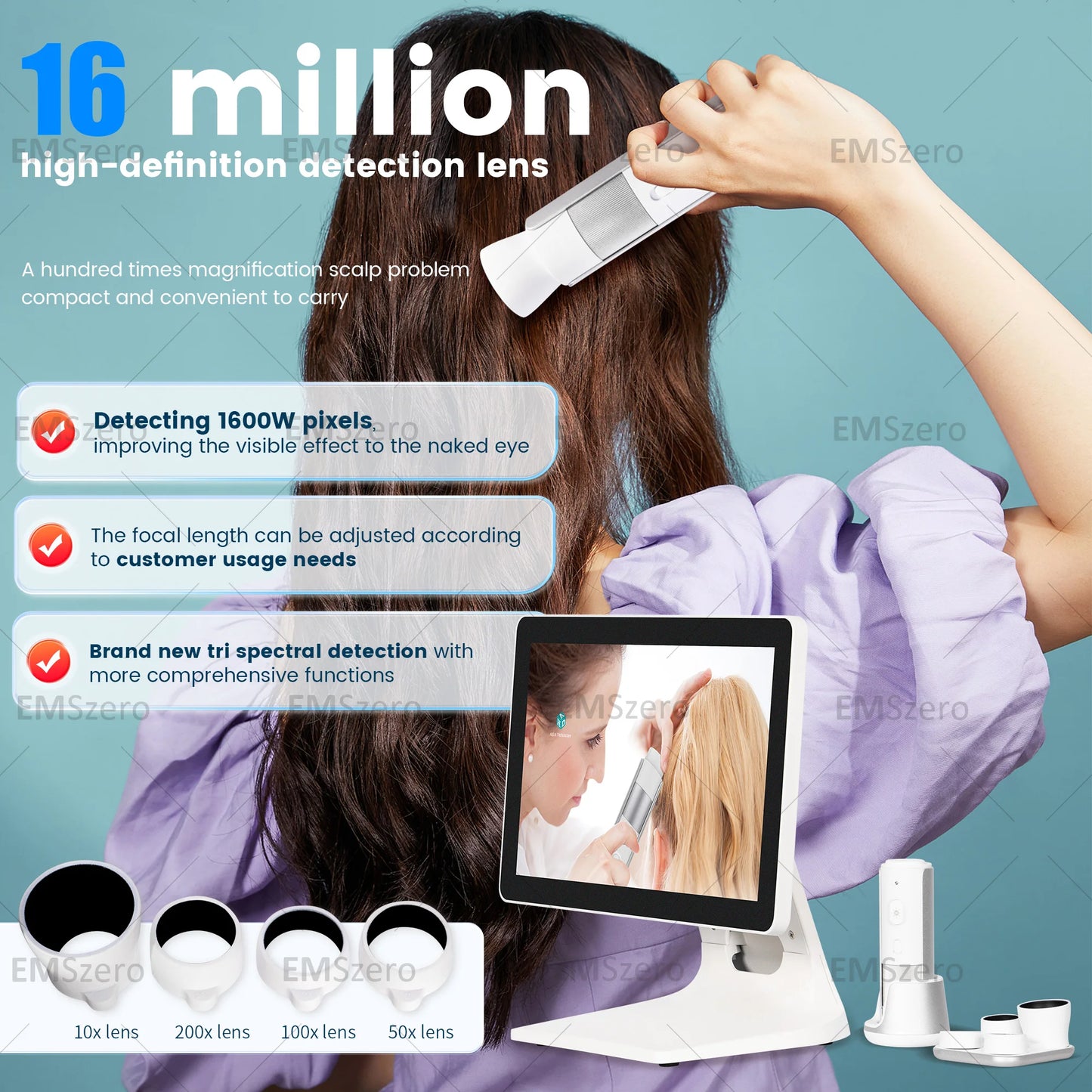 Hair Care Machine Follicle Detector Scalp Analyzer