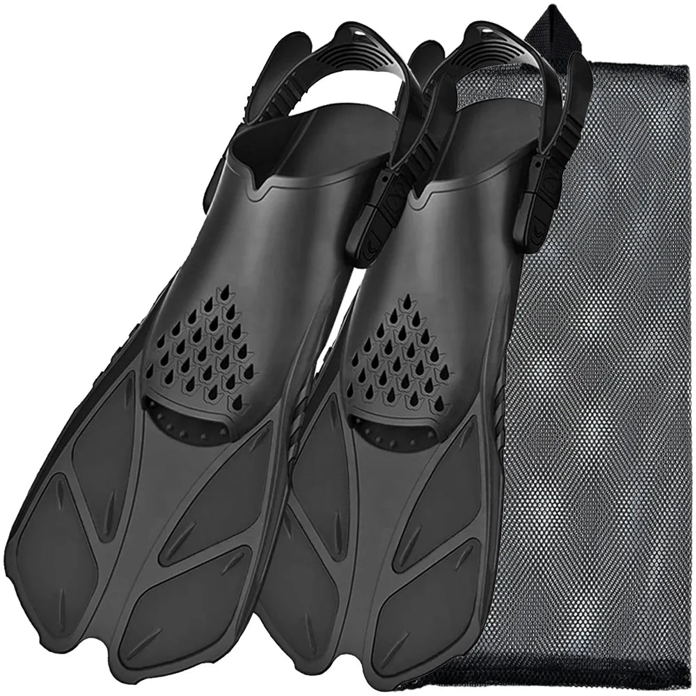Choice Snorkel Fins Adjustable Buckles Open Heel Silicone Swimming Flippers
