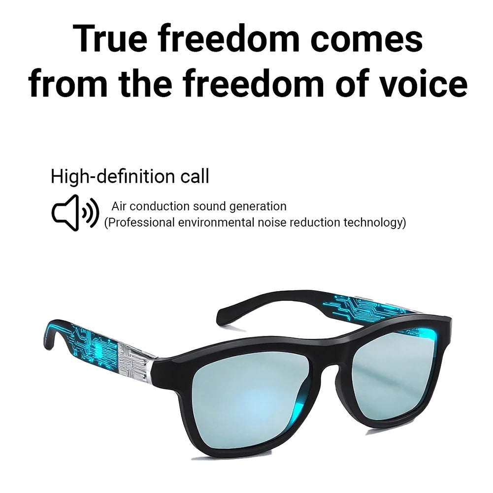 AI Translator Sunglasses With Language Translation Bluetooth 5.4 Stereo Sound Portable For Music Calls And Sports